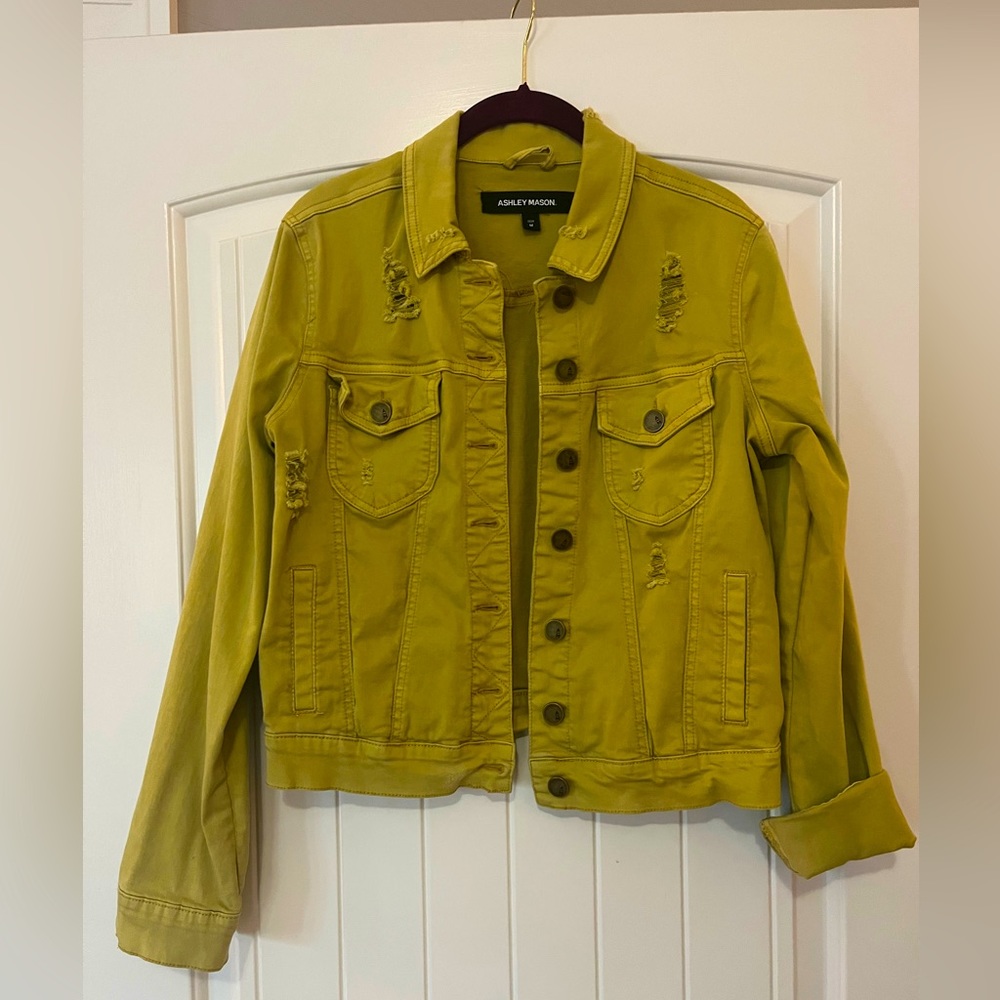 Ashley Mason Distressed Jean Jacket